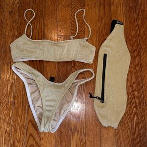 Triangl Mica Gold Sparkle Bikini